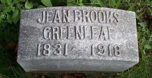 The grave of Jean Brooks Greanleaf