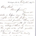 Letter from Frederick Douglass to Amy Post dated Fed. 14, 1872 