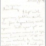 Part of a letter from Susan B. Anthony to Amy Post believed dated Jan. 28, 1860