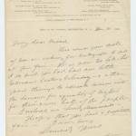 Letter from Susan B. Anthony, dated December 18, 1899